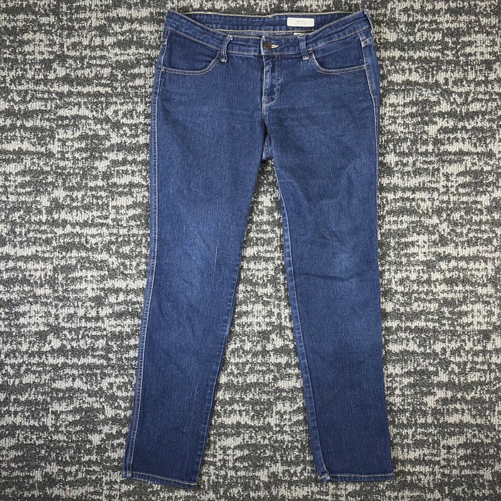 H&M Slim Leg Jeans Women 31x32 Dark Wash Low Rise Stretch Denim
